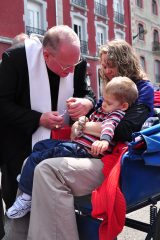 2011 Lourdes Pilgrimage - Archbishop Dolan with Malades (51/267)